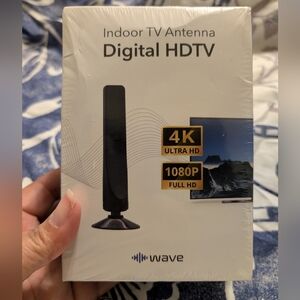 Black Indoor TV Antenna - Digital HDTV